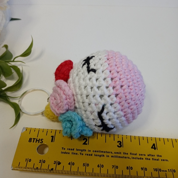 Amigurumi Unicorn Coin Bag, Unicorn Keychain and hand Sanitizer Holder. Crochet - Picture 6 of 8